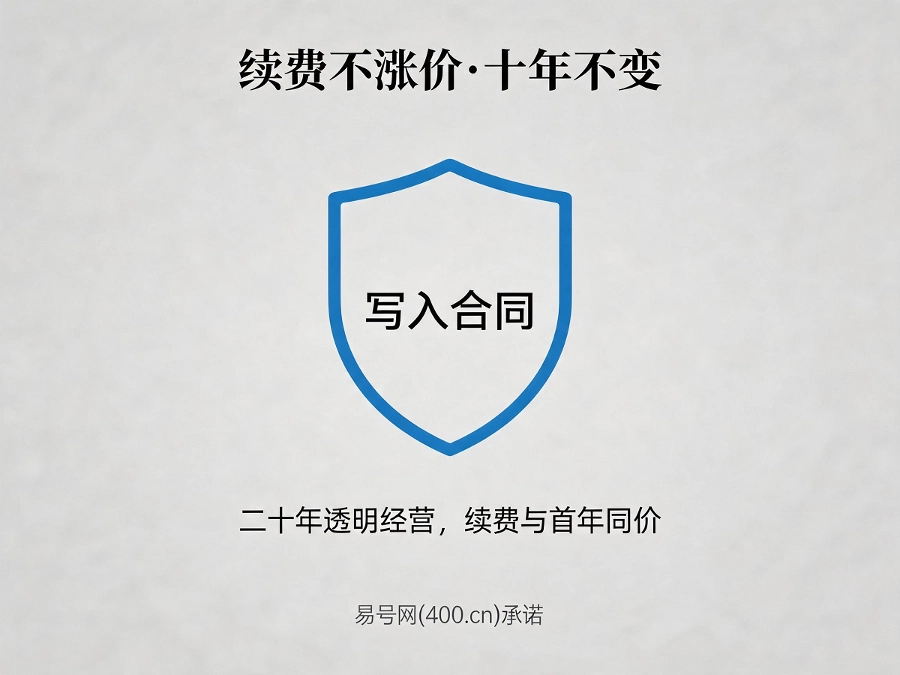 易号网续费不涨价承诺
