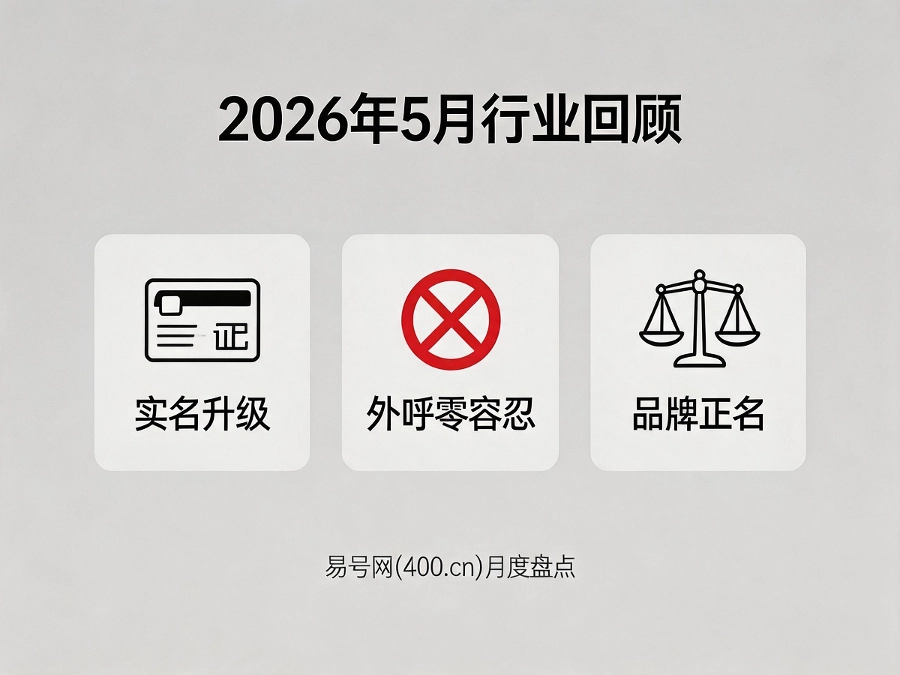 2026年5月400电话行业回顾
