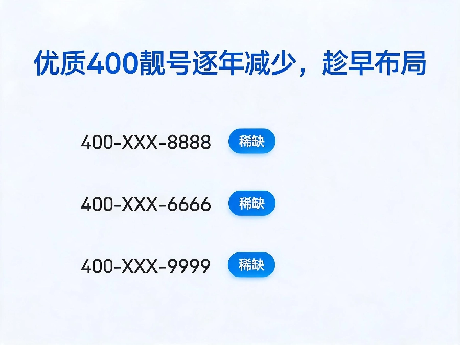 2026年400电话靓号越来越稀缺的原因