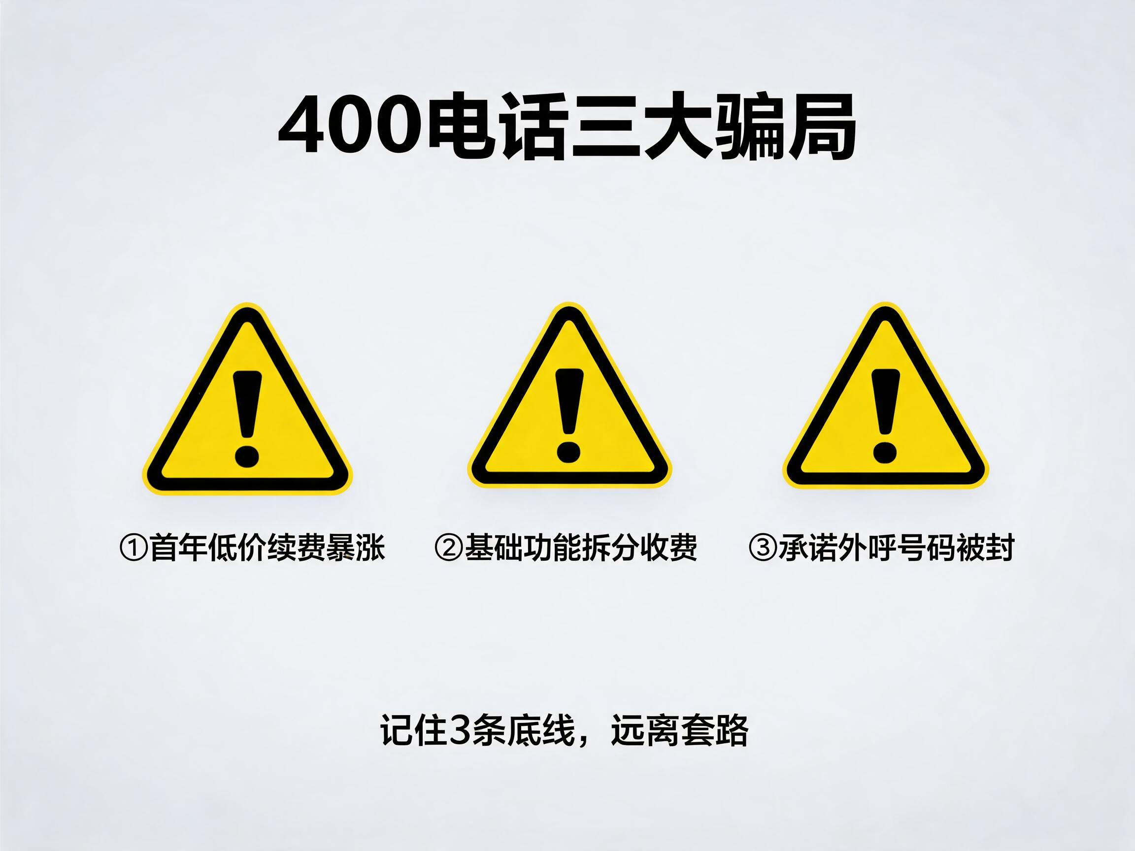 400电话三大骗局示意图