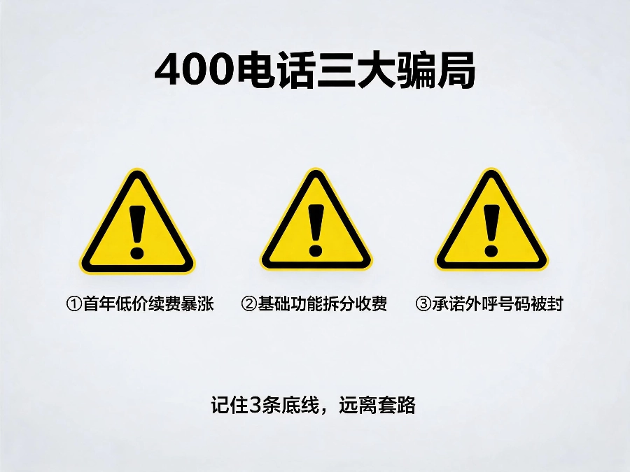 400电话三大骗局示意图