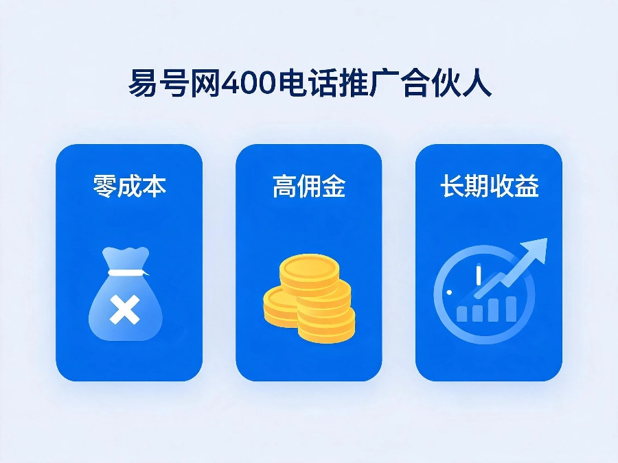 2026年易号网400电话推广合伙人招募