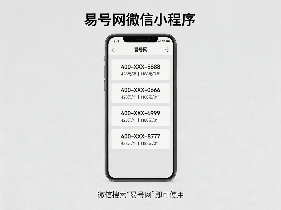 易号网微信小程序功能界面示意