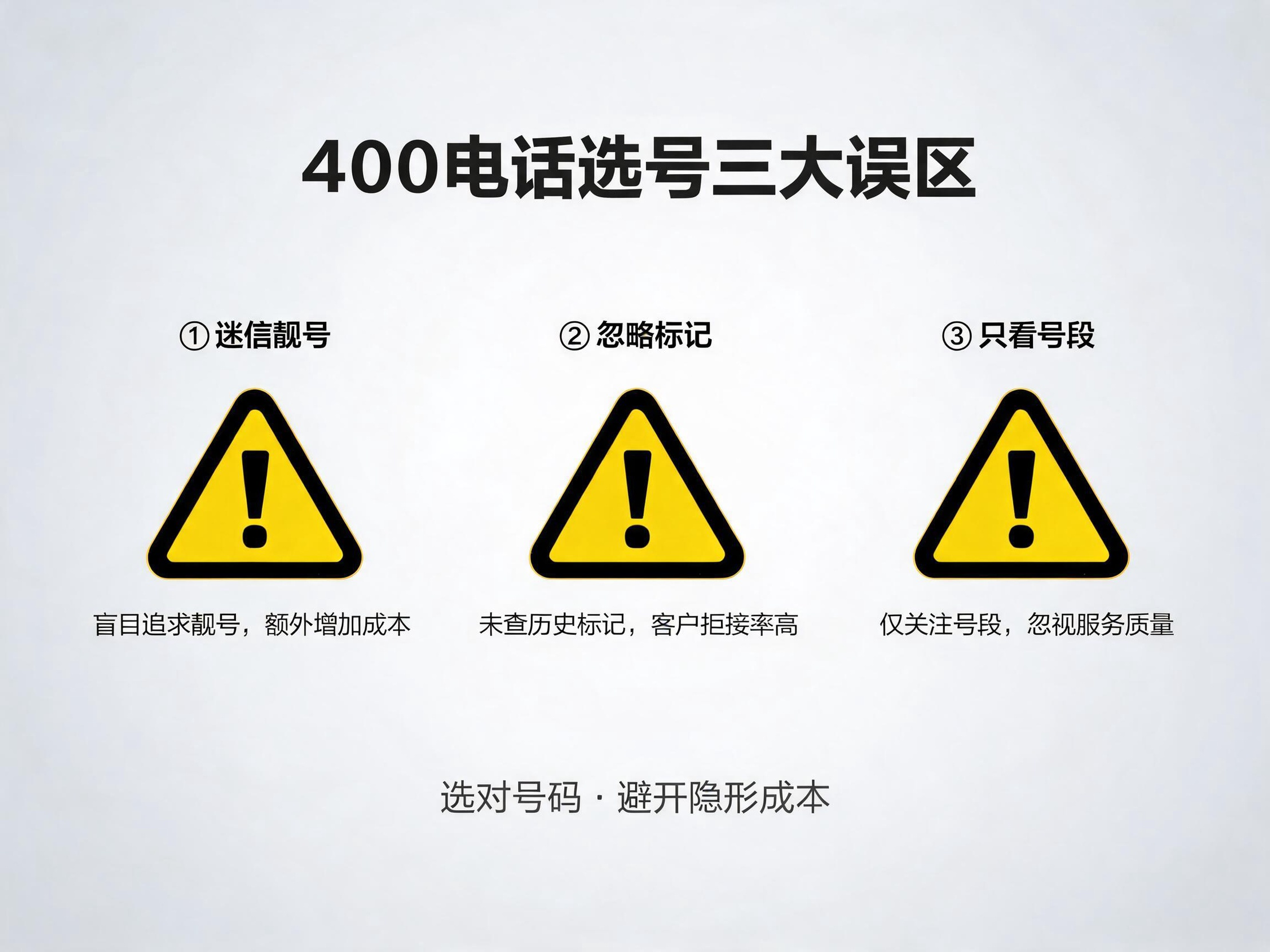 400电话选号三大误区示意图