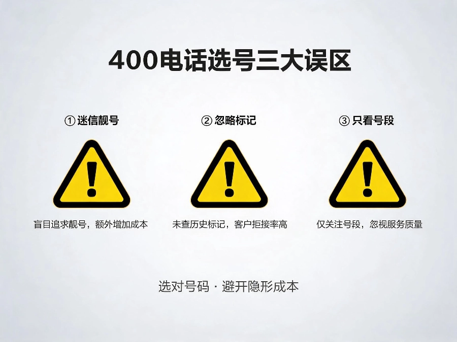 400电话选号三大误区示意图