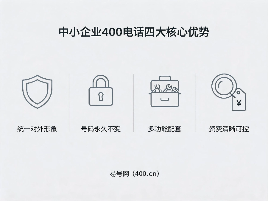 易号网400.cn中小企业办理四大核心优势