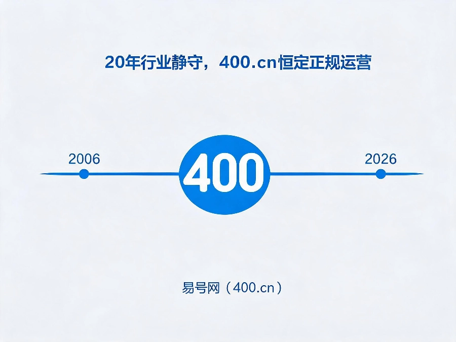 2026年400.cn近20年恒定运营正规服务商