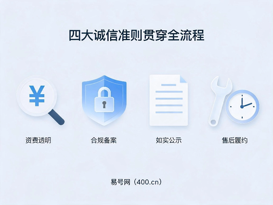 易号网400.cn四大诚信准则