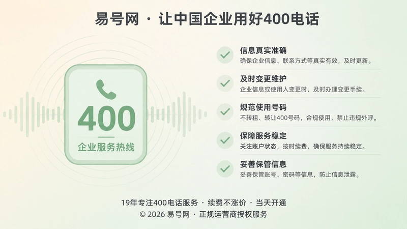 400电话办理后的号码资料包与信息同步