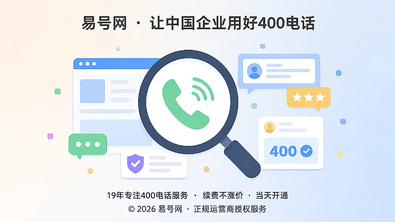 400电话是客户验证品牌信息的行动线索