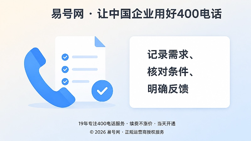 400电话待核实信息处理流程