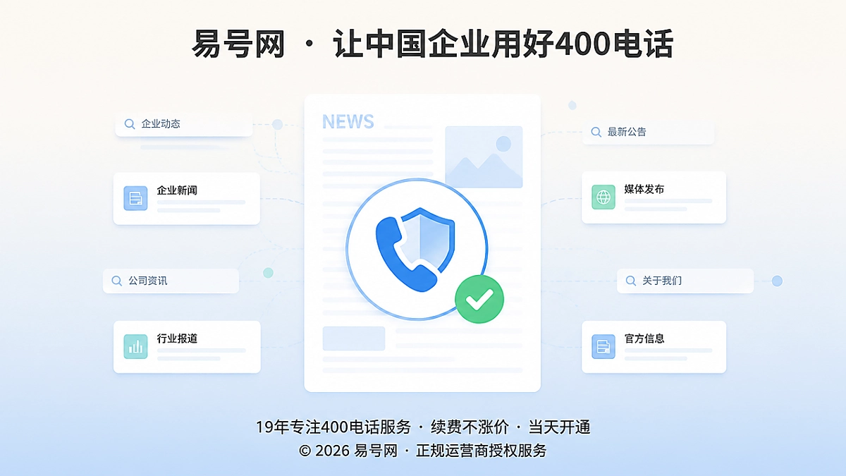 企业新闻页面与400电话信息核验场景示意图